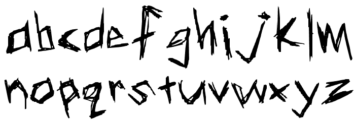 Blood Scratch Font LOWERCASE