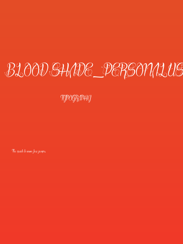 Blood Shade_PersonalUseOnly Poster