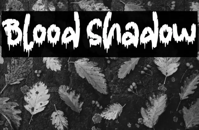 Blood Shadow Font examples