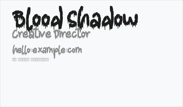 Blood Shadow Business Card