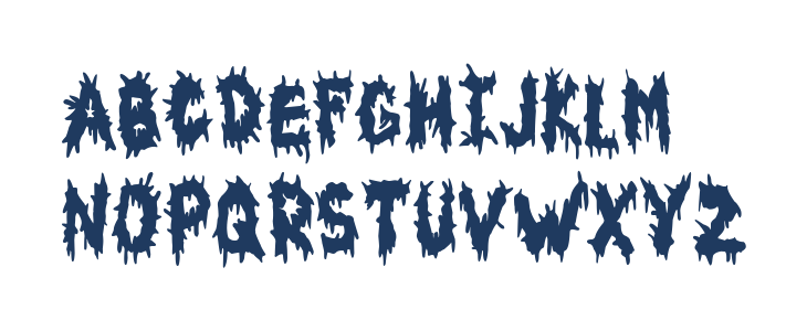 Blood Spatter Uppercase