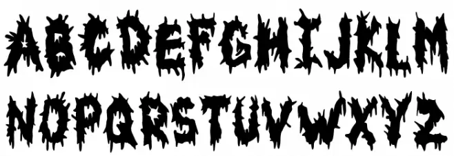 Blood Spatter Fuentes MINÚSCULAS