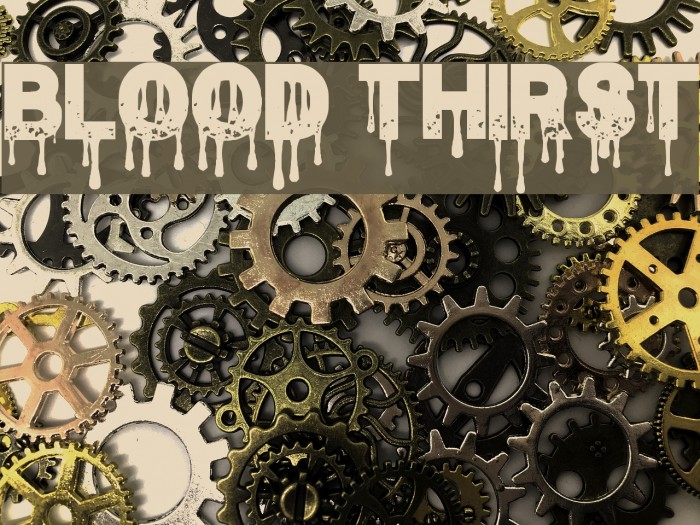 Blood Thirst Font examples