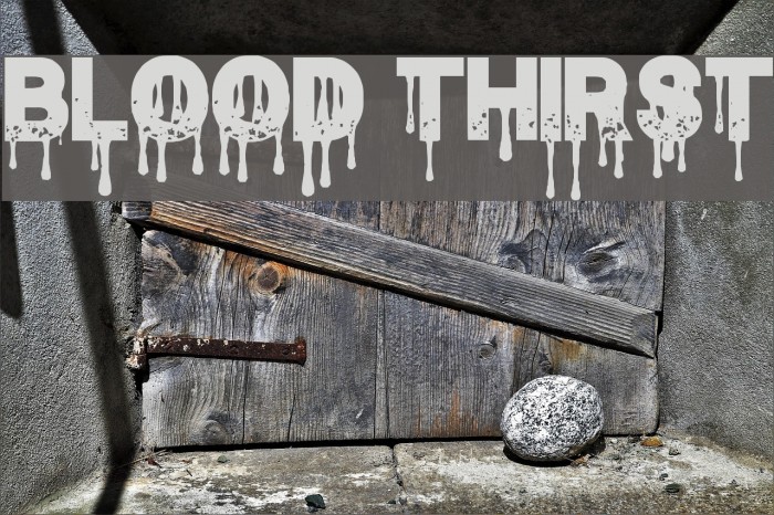 Blood Thirst Font examples