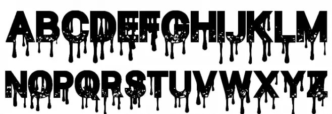 Blood Thirst خط أحرف صغيرة