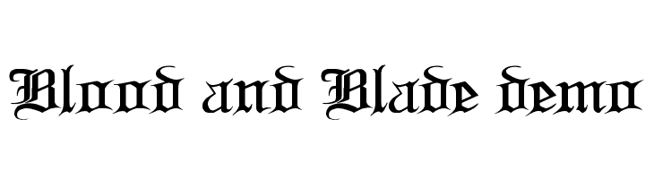 Blood and Blade demo  les polices de caractères gratuit tlcharger