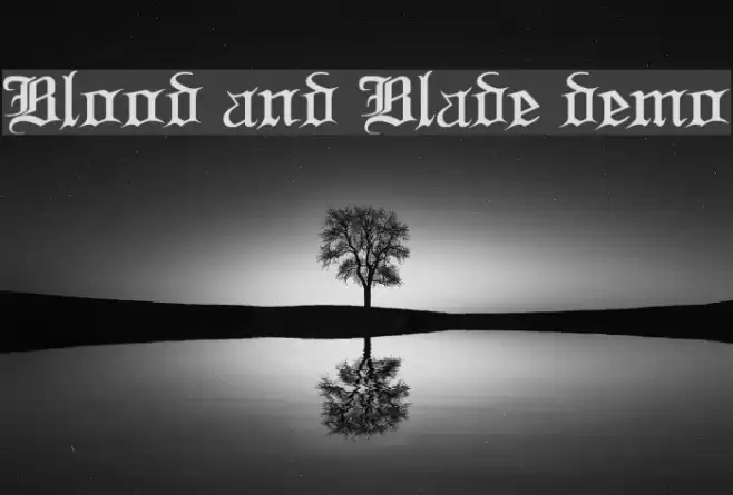 Blood and Blade demo Font examples