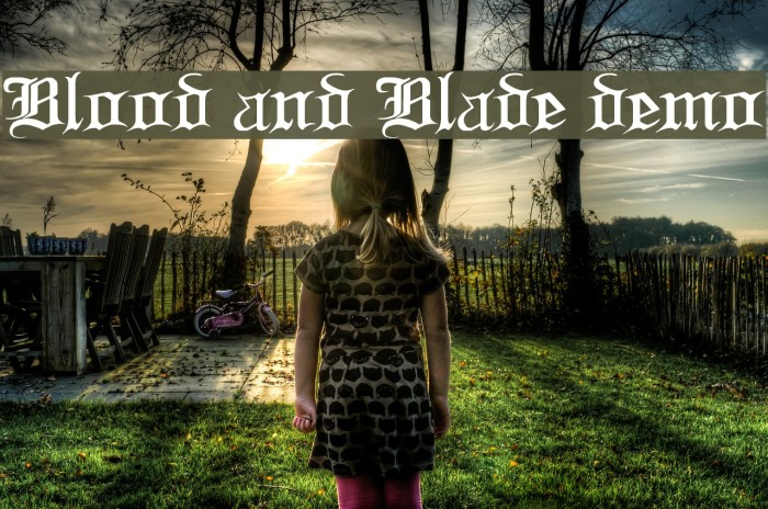 Blood and Blade demo Font examples