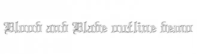 Blood and Blade outline demo  Free Fonts Download
