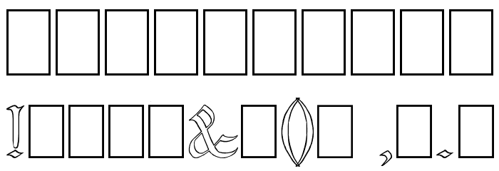 Blood and Blade outline demo Font OTHER CHARS