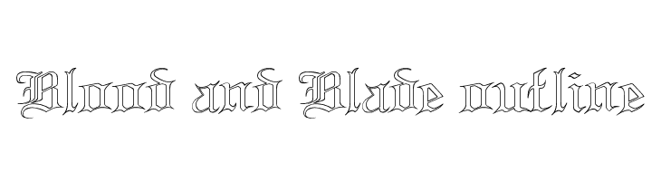 Blood and Blade outline  les polices de caractères gratuit tlcharger