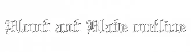 Blood and Blade outline  Fuentes Gratis Descargar