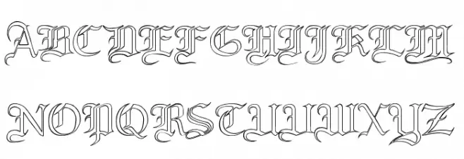 Blood and Blade outline फ़ॉन्ट अपरकेस
