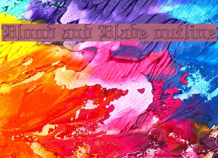 Blood and Blade outline Example 1