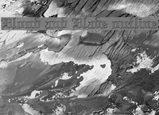 Blood and Blade outline Font examples