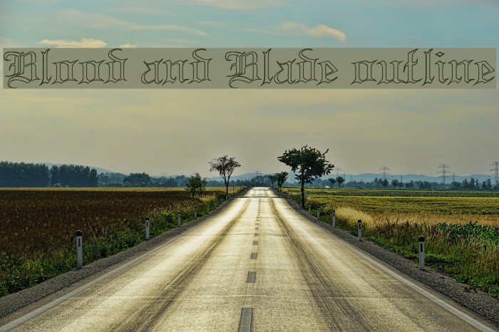 Blood and Blade outline Example 2