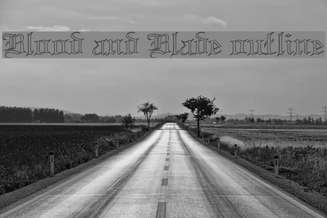 Blood and Blade outline Font examples