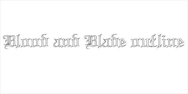 Blood and Blade outline Logo