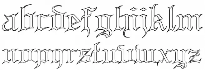 Blood and Blade outline फ़ॉन्ट लोअरकेस