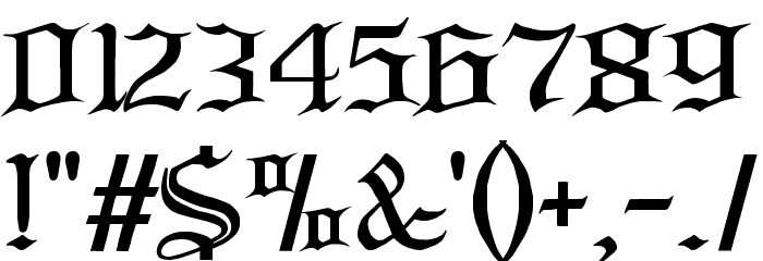Blood and Blade Font OTHER CHARS
