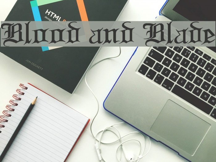 Blood and Blade Font examples