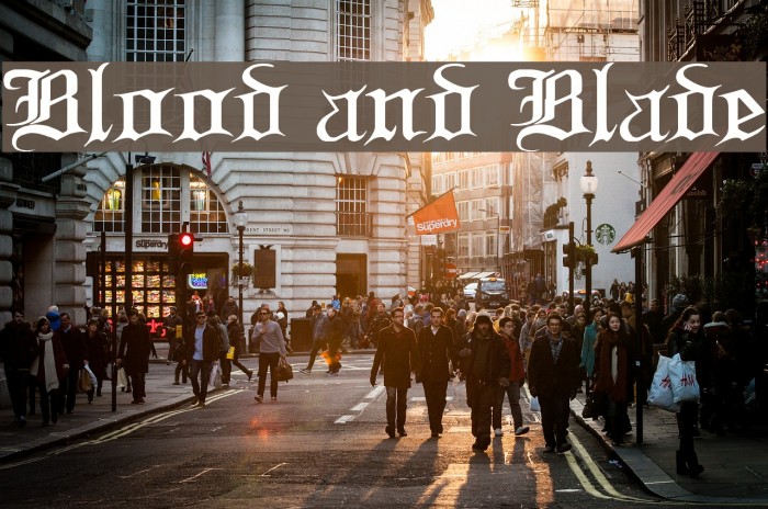 Blood and Blade Font examples