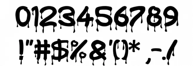 Blood Font OTHER CHARS