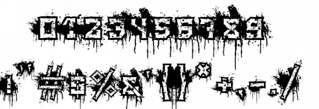 BloodBlocks Font OTHER CHARS