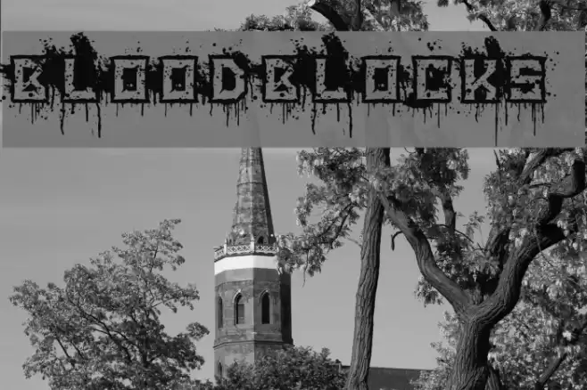 BloodBlocks Font examples