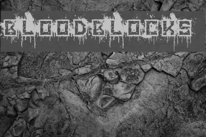BloodBlocks Font examples