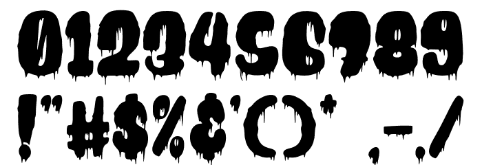 BloodBoldDriped Font OTHER CHARS