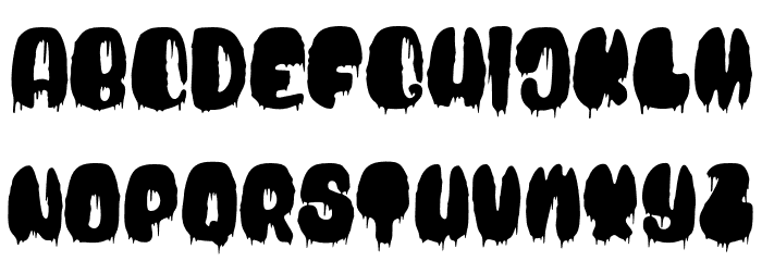 BloodBoldDriped Font LOWERCASE