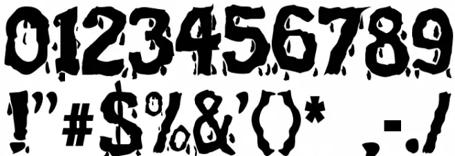 BloodFeast Font OTHER CHARS