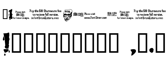 BloodFeastSW Font OTHER CHARS