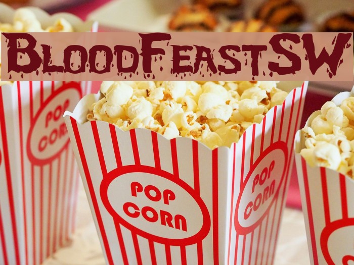 BloodFeastSW Font examples