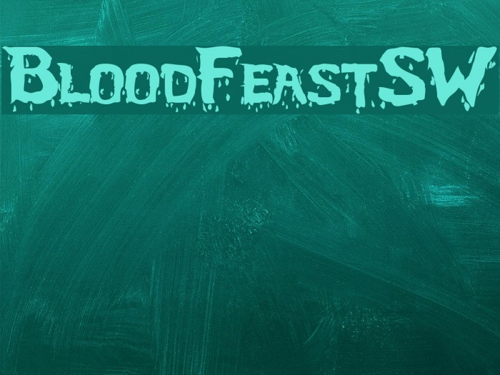 BloodFeastSW Font examples