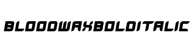 BloodWaxBoldItalic  フリーフォントのダウンロード