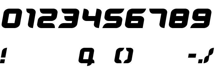 BloodWaxBoldItalic Font OTHER CHARS