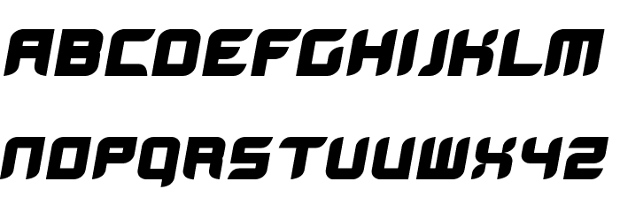 BloodWaxBoldItalic Font LOWERCASE