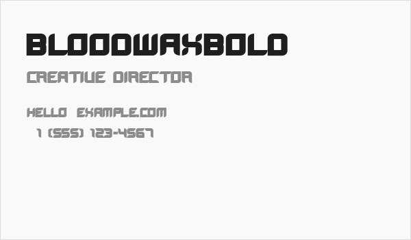 BloodWaxBold Business Card