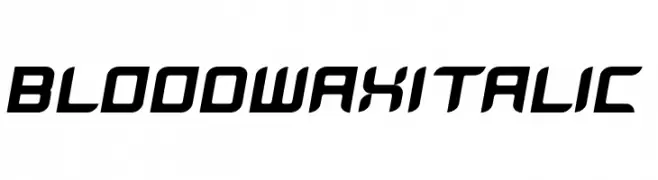 BloodWaxItalic  नि: शुल्क फ़ॉन्ट्स डाउनलोड