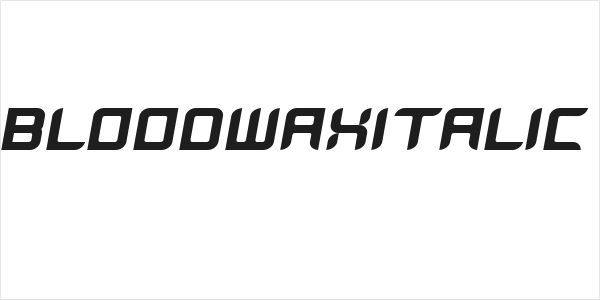 BloodWaxItalic Logo
