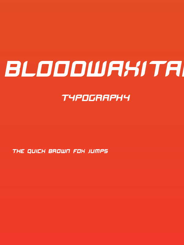 BloodWaxItalic Poster