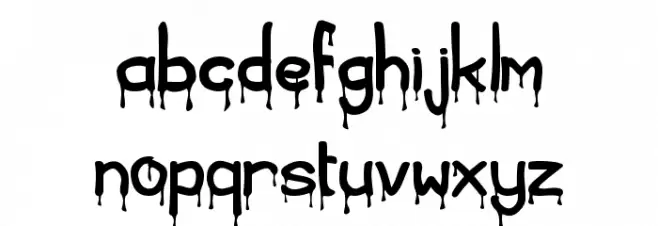 Blood फ़ॉन्ट लोअरकेस