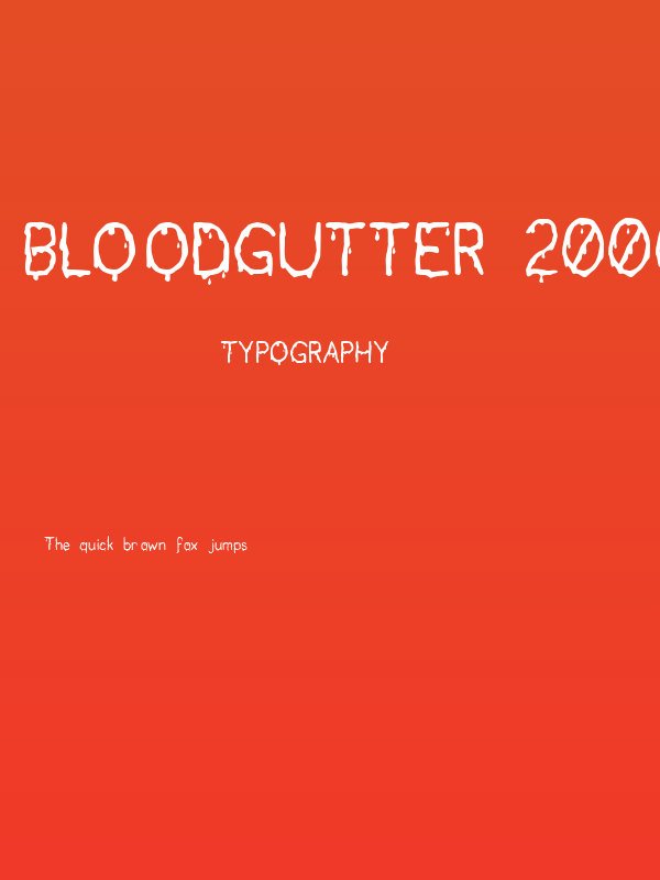 Bloodgutter 2000 Poster