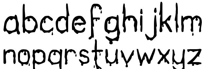Bloodgutter 2000 Font LOWERCASE