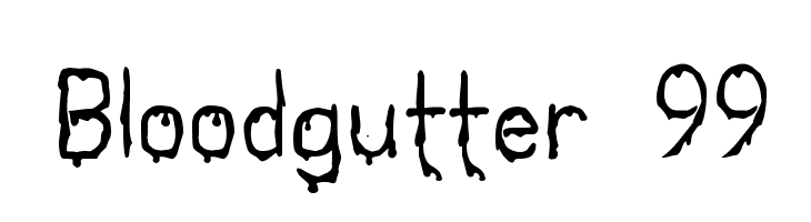 Bloodgutter 99 Font