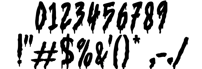 Bloodie Curse フォント その他の文字