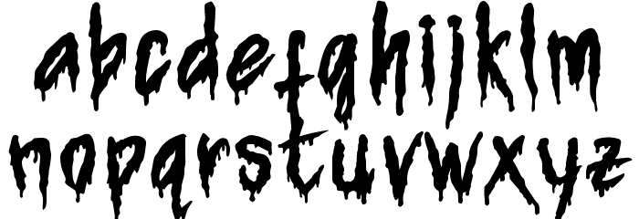 Bloodie Curse フォント 小文字