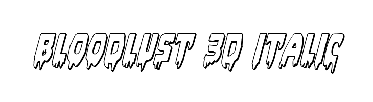 Bloodlust 3D Italic  免费字体下载